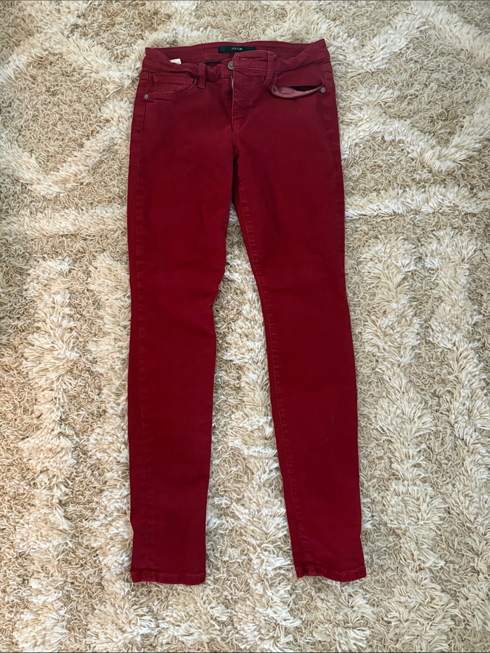 Joe's Jeans Burgundy Skinny Jeans